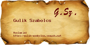 Gulik Szabolcs névjegykártya